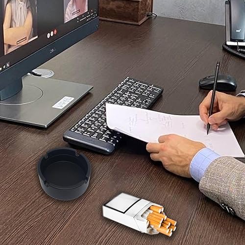 Miniatura 6 de Cenicero de silicona para cenizas, 3 piezas, fresco, pequeño, portátil, ligero, soporte para fumar, accesorios para cigarrillos, oficina, hogar,
