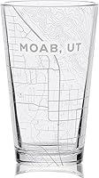 Vista 102 de ALBUQUERQUE NEW MEXICO Engraved City Street Map Beer Pint Glass Perfect Drinking Gift Idea & Unique Decor!