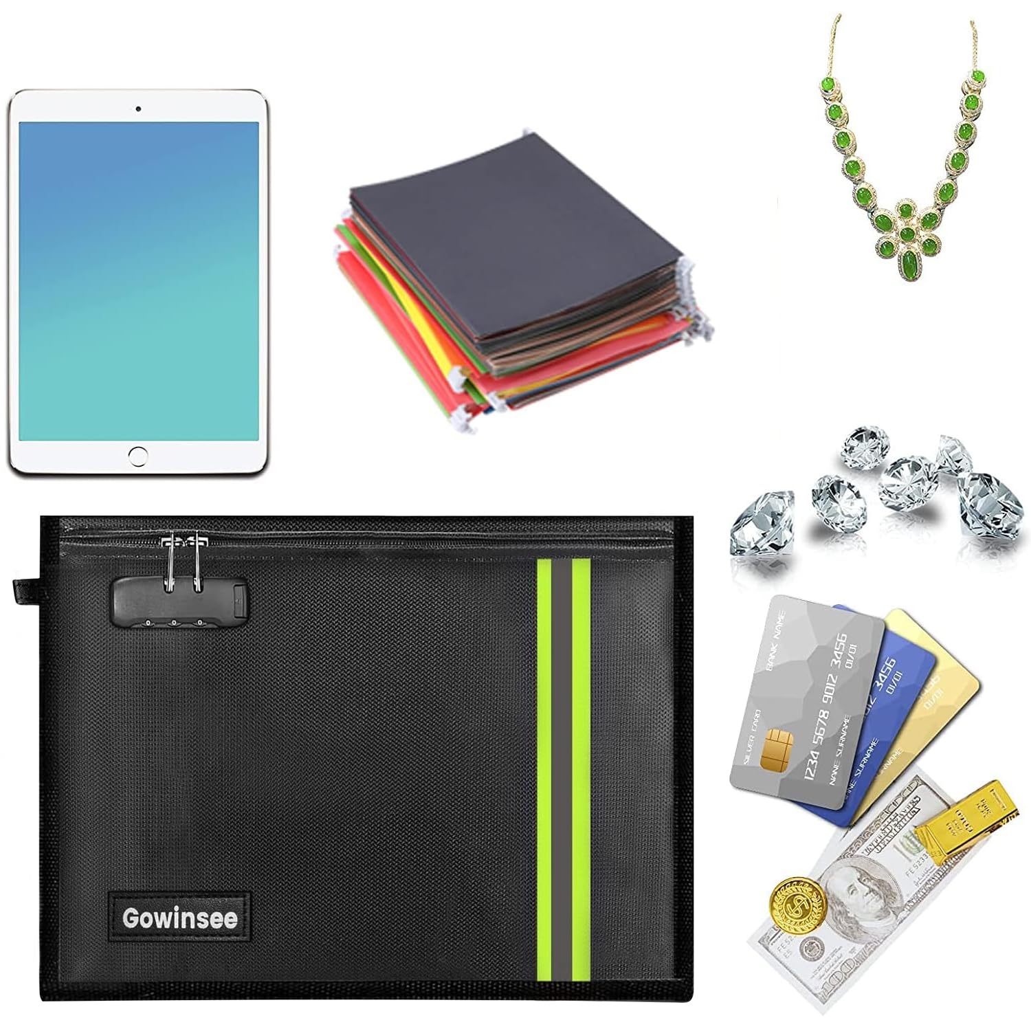 Improved Fireproof and Waterproof Bag Briefcase with Lock (38 x 28 cm) Multilayer Fibreglass Material - Image 4