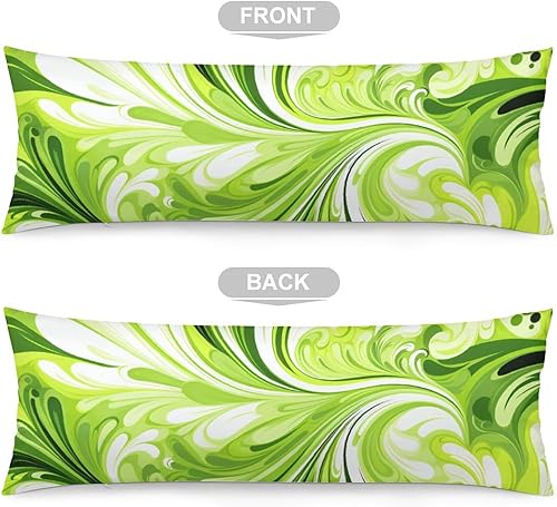 Miniatura 9 de MaSiledy Funda de almohada de cuerpo retro con diseño de hojas y remolinos de color dorado envejecido burdeos de 20 x 54 pulgadas, funda de almohada