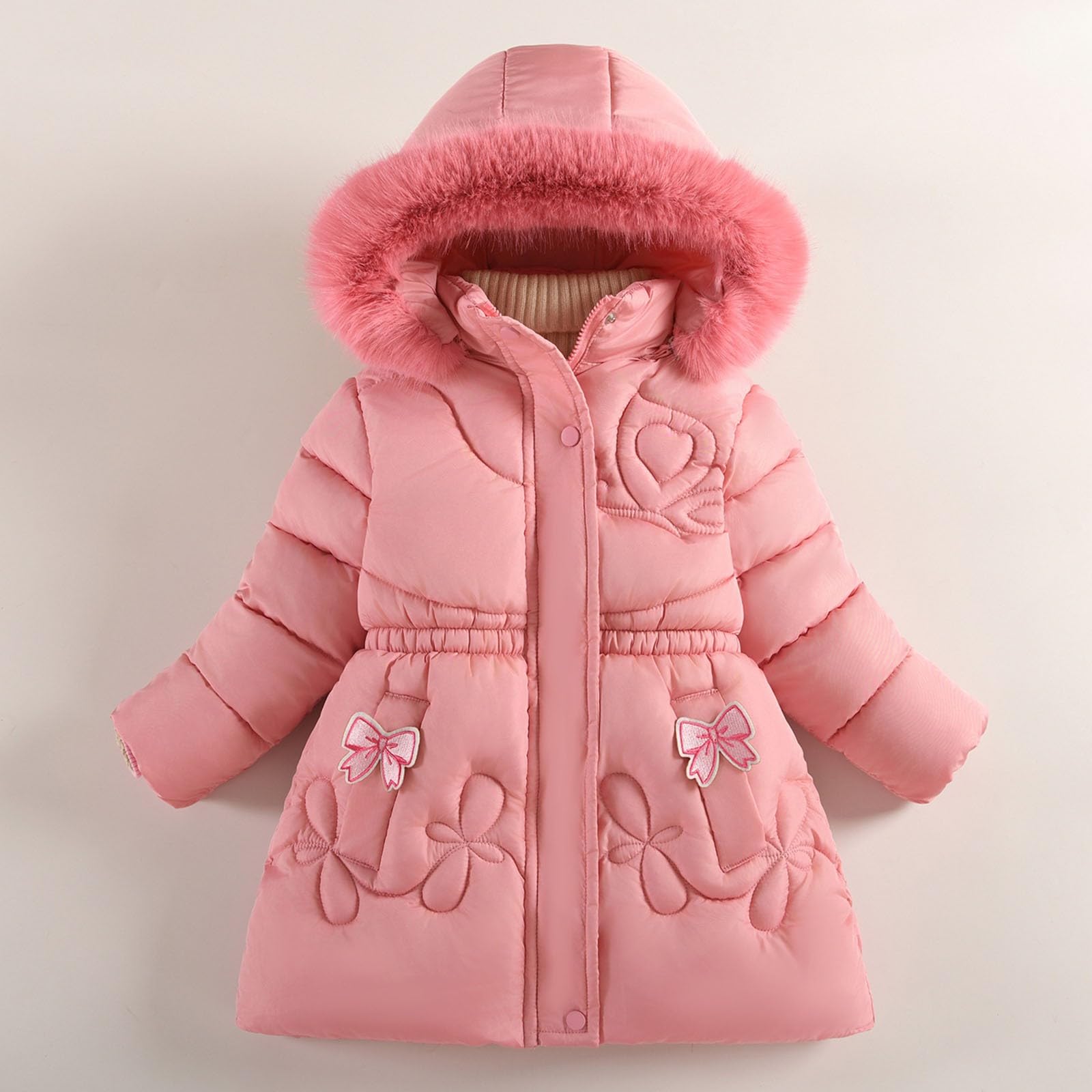 Genérico Abrigo De Invierno NiñA,Chaqueta De Invierno Para NiñAs Abrigo Grueso Y CáLido Con Forro Polar Ropa De Abrigo De Moda Para Clima FríO