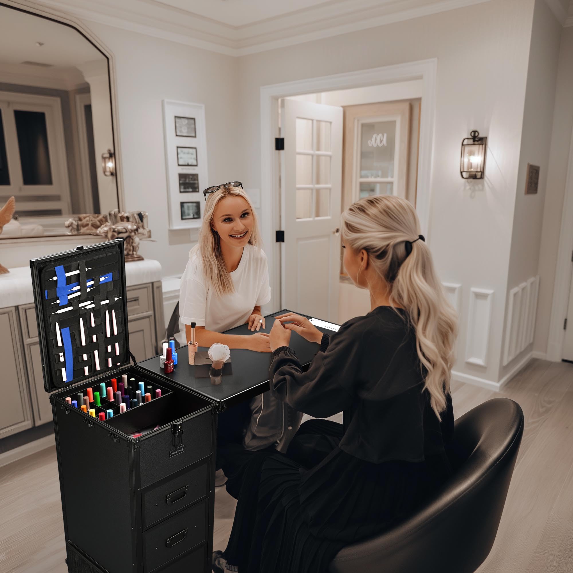 e☆　新品BYOOTIQUE 折りたたみ ネイルテーブル ネイルデスク Amazon.co.jp: BYOOTIQUE 折りたたみ みドレッサー 取り外し可能 伸縮