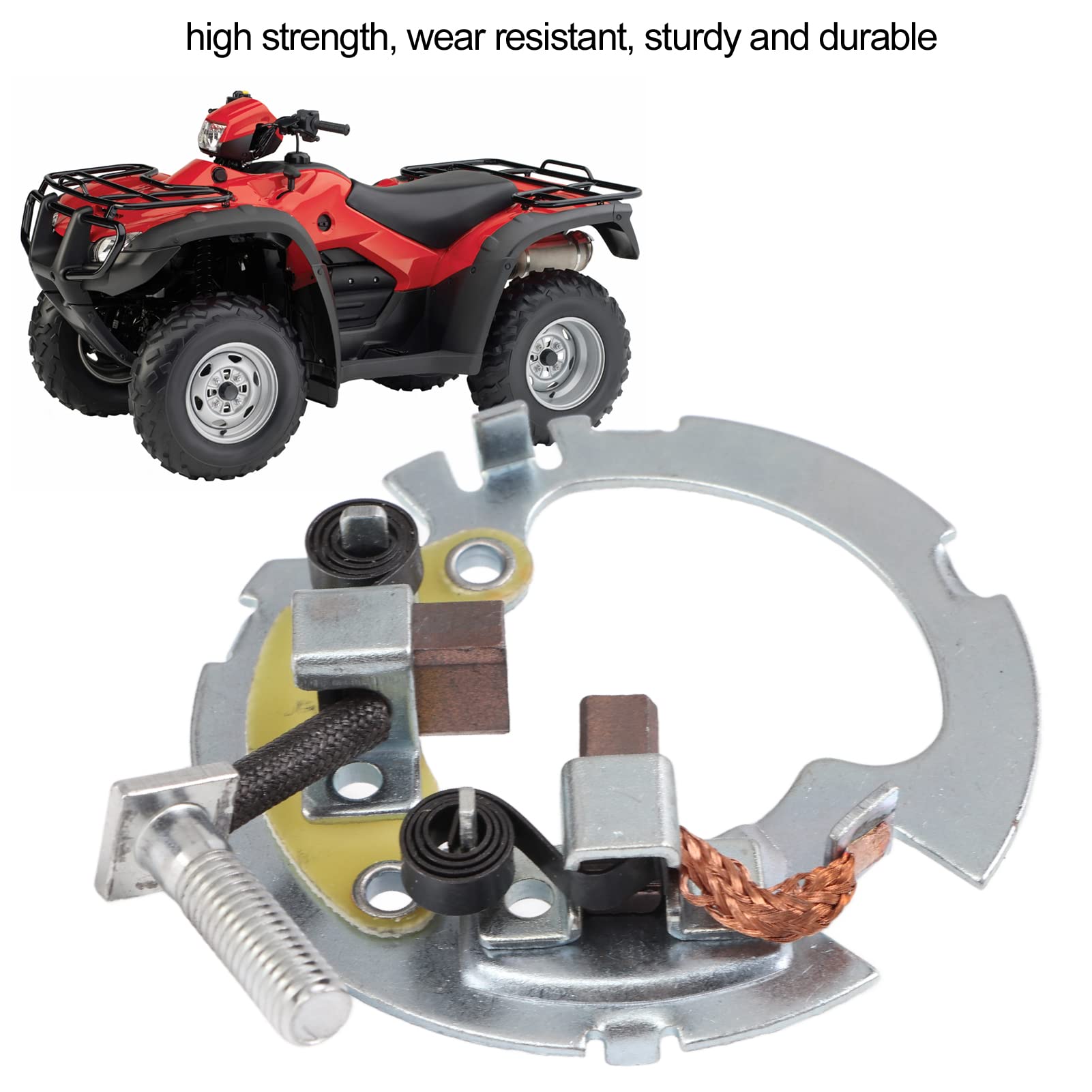 Portaspazzole Avviamento, Kit Riparazione Piastra Spazzole Avviamento Sostituzione Portaspazzole Motorino Avviamento ATV per CBR600F TRX250 TRX300 TRX300F
