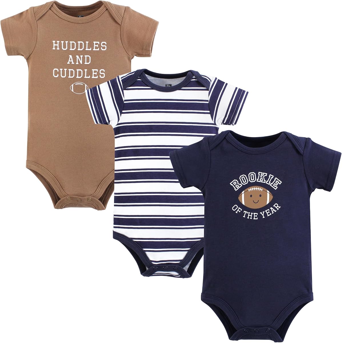 Hudson Baby Body unisex de algodón para bebé, novato de fútbol, 0-3 meses