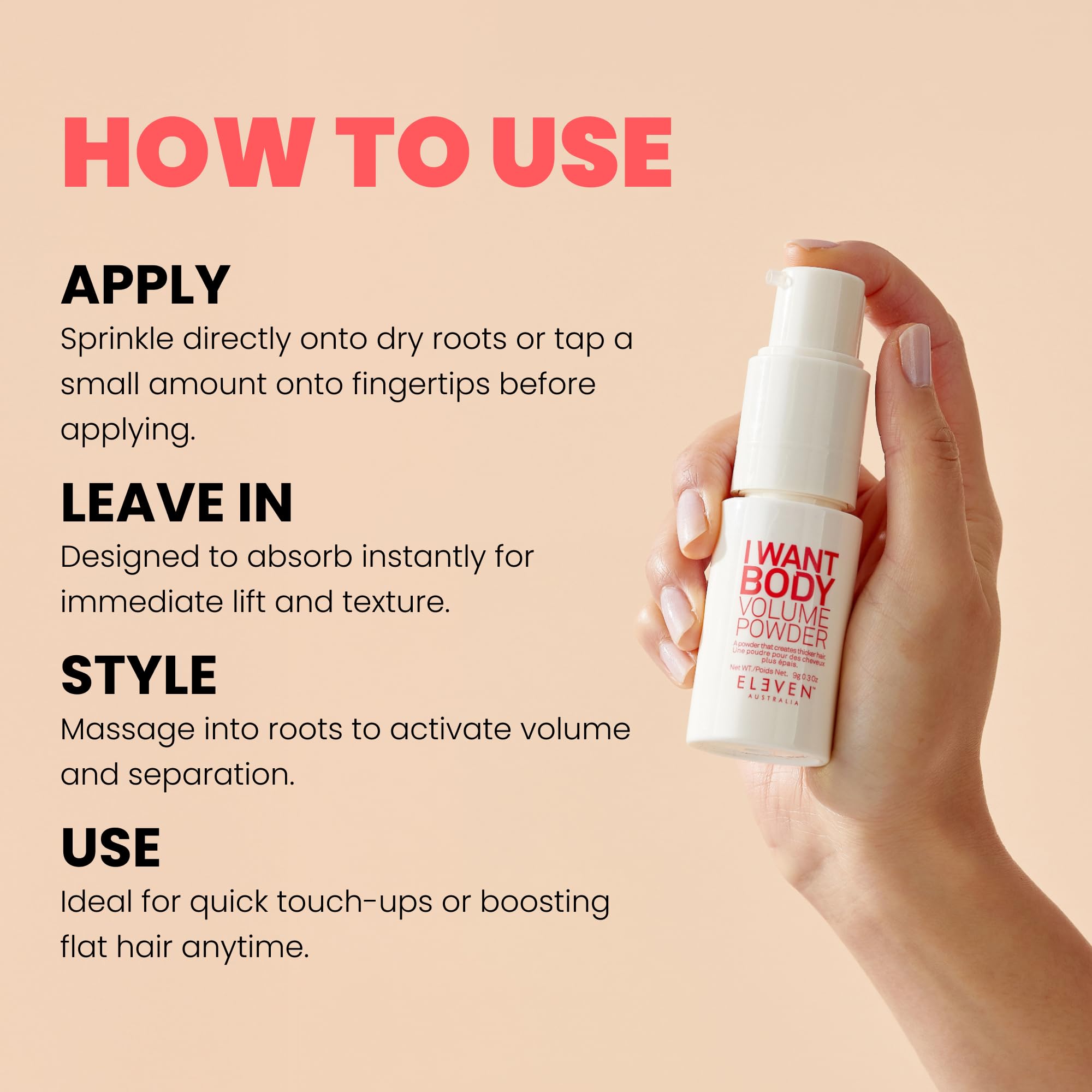 ELEVEN AUSTRALIA I Want Body Volume Texture Powder, Matte Finish
