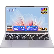 Auusda 2026 Traditional Laptop 17.3" for Ryzen 3 3250C, Students & Work