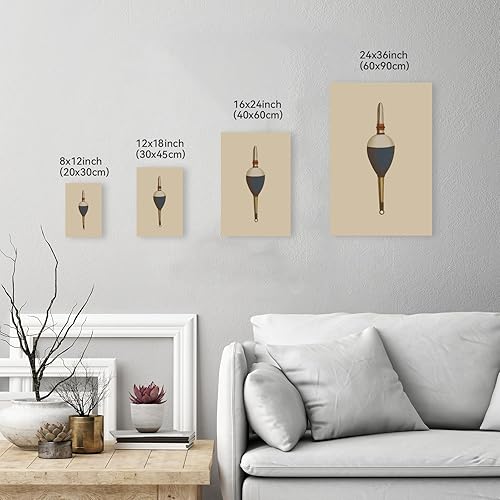 Miniatura 3 de Juego de 3 piezas de arte de pared de pesca vintage, con mosca y gancho, impresiones de equipo de pesca retro, carteles de pesca antiguos, cueva de