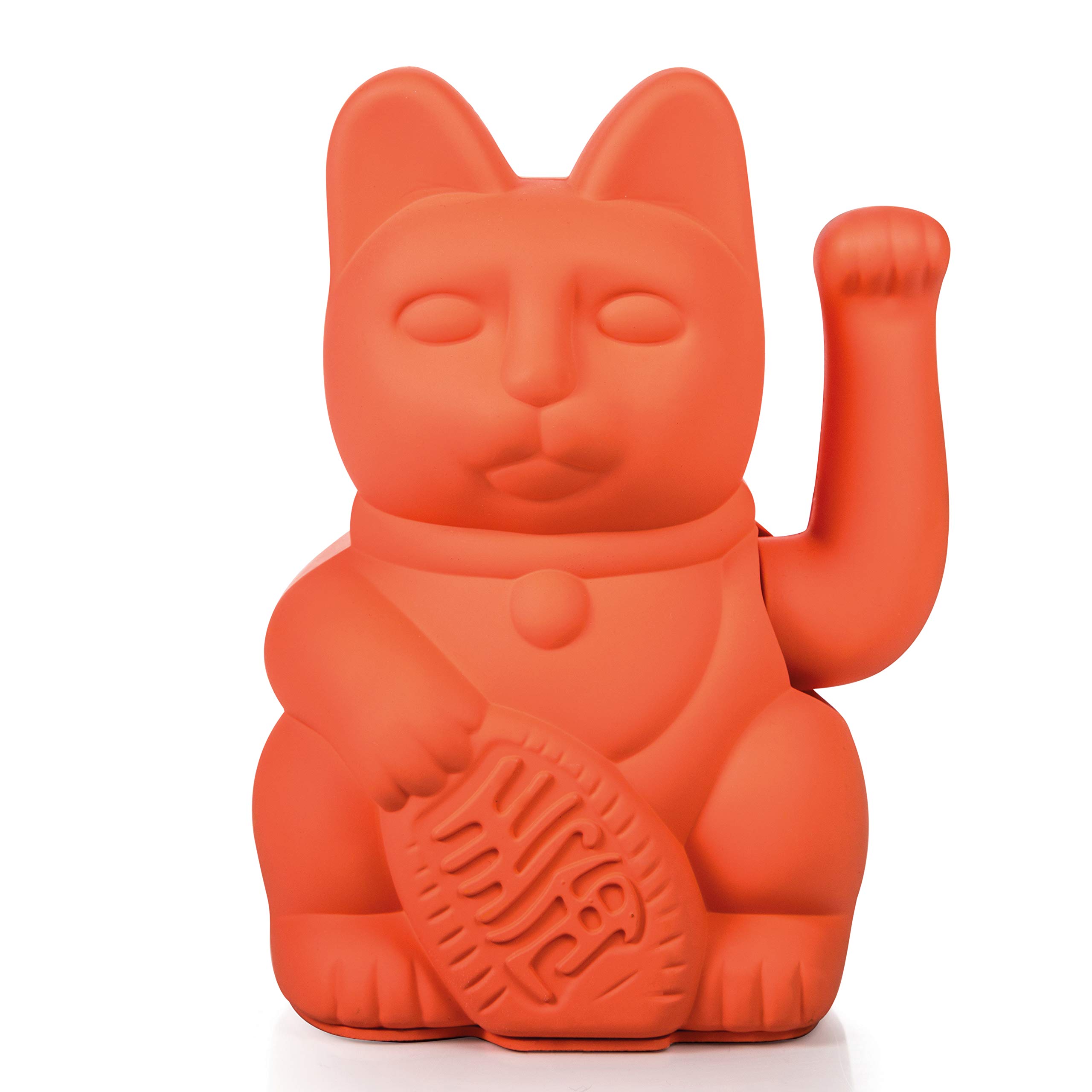 Lucky Cat - Waving Cat, Plastic, neon pink, ca. 15 x 10,5 cm — image 1