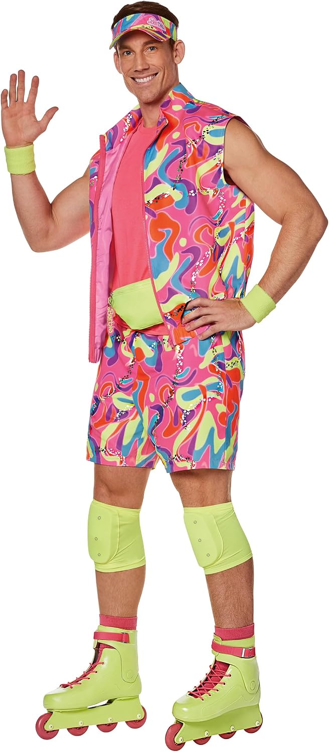 Spirit Halloween Barbie the Movie Adult Skating Ken Costume | Officially Licensed | Mattel | Couples Halloween Costumes