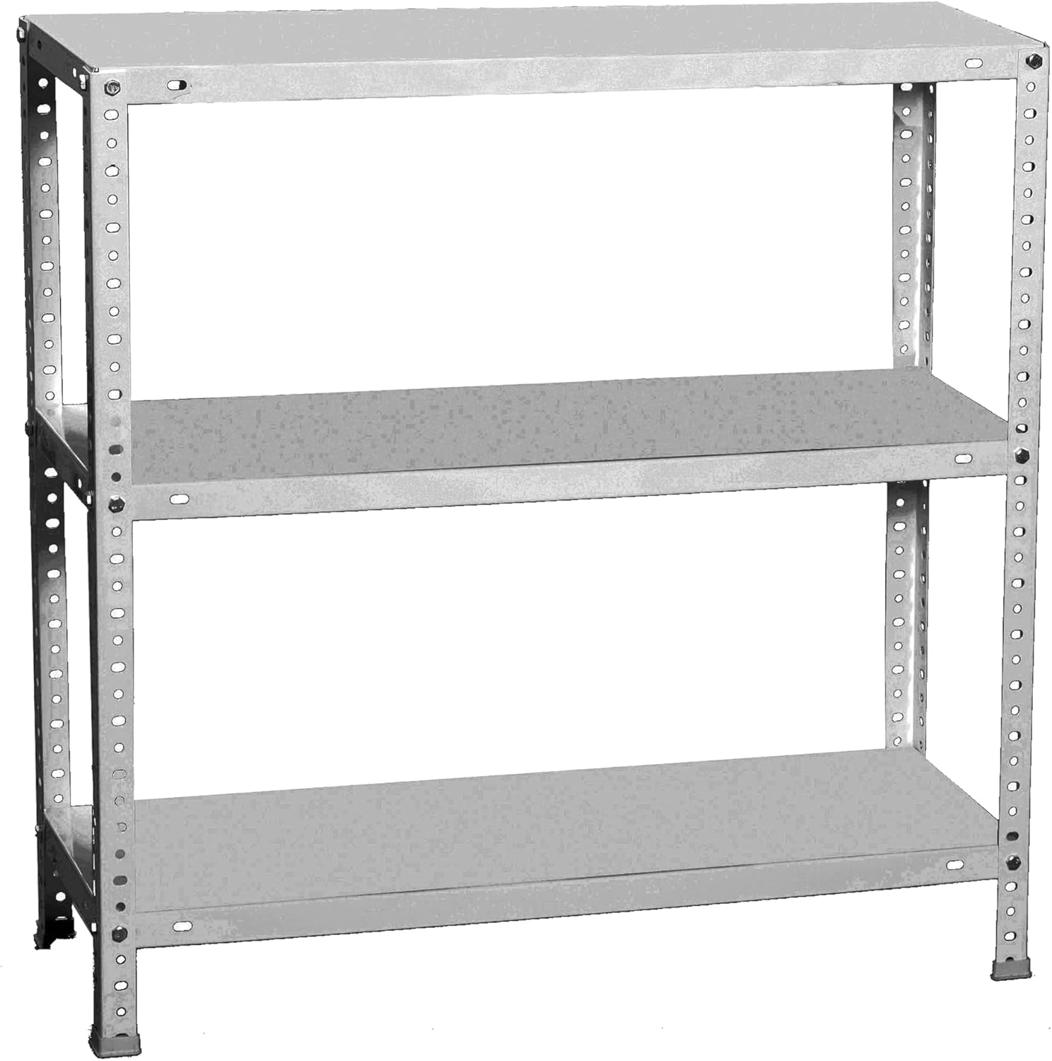 SimonRack Metal Shelf 3 Adjustable Shelves, 100 kg Flex Point, 900 x 800 x 300 mm, with Screws, Shelving Storage, Galvanised - Comfort
