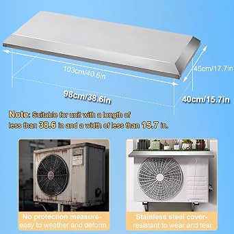 Mini Split Cover for Outside Unit, Heat Pump Outdoor Covers (98 x 40 cm) [Energy Class A]