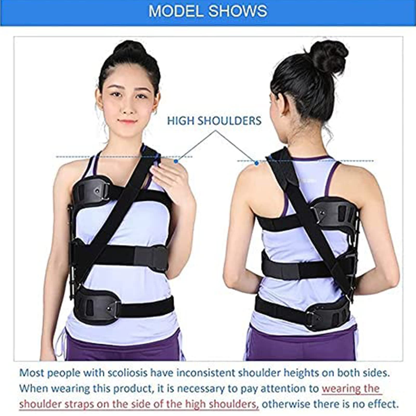 Amazon.co.jp: 胸腰椎固定ブラケット、脊柱側弯症矯正器、脊柱側弯症