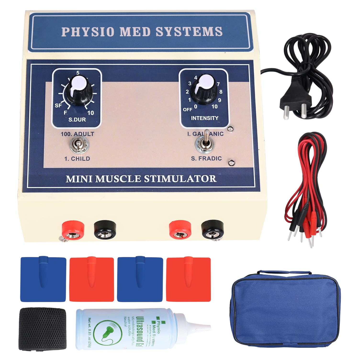 Dr. Tech Mini MS Machine Interferential Therapy Portable Muscle and Nerve Stimulator Physiotherapy Equipment Electrotherapy Body Massager Device for All Pain Relief