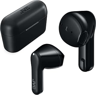 JVC HA-A3T True Wireless Bluetooth earbuds, up to 22 hours battery life, IPX4 water resistance (Black)