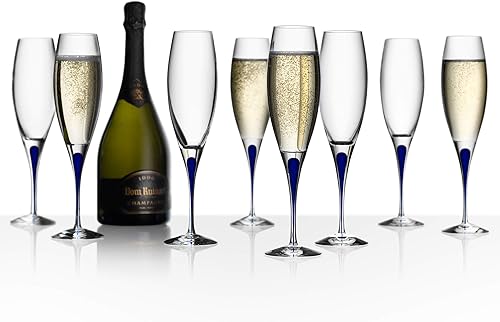 Miniatura 2 de Orrefors Intermezzo - Flauta de champán de 7 onzas, 1 unidad (paquete de 1), transparenteazul