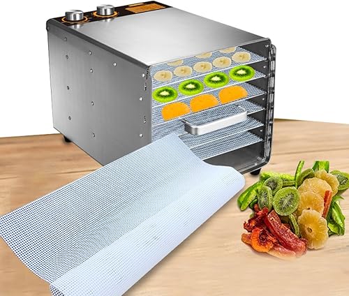 Miniatura 5 de Bluedrop Paquete de 5 hojas de deshidratador de silicona antiadherente de primera calidad para secadora de frutas, malla Dim Sum Mesh Dumpling