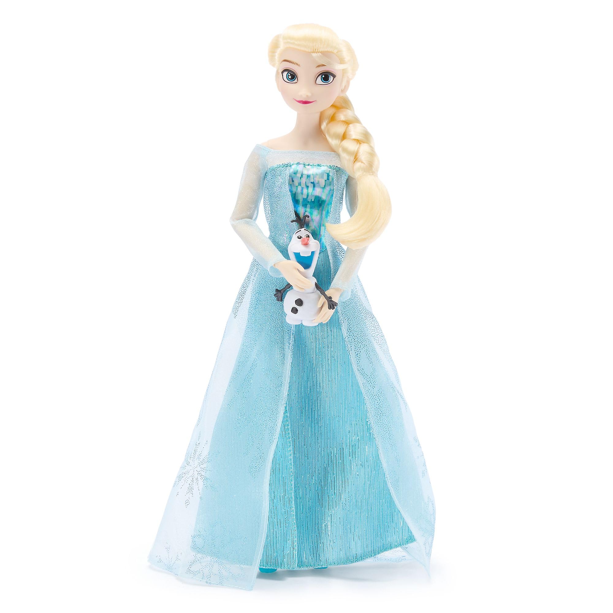 Disney Store Official Elsa Classic Doll for Kids, Frozen, 30cm/12โ, Fully Posable Toy with Sparkling Ice-Blue Gown & Surprise Character Friend - Suitable for Ages 3+ โ image 1