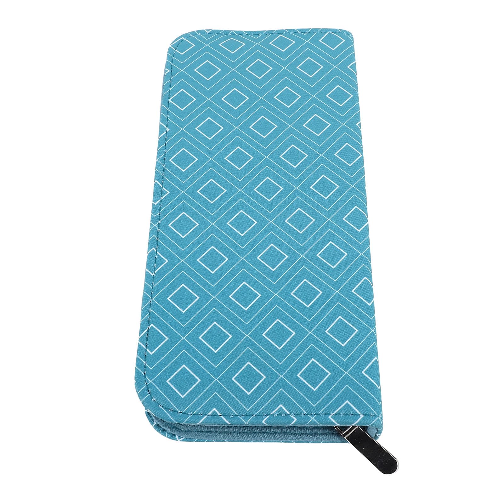 Muiltvoe Knitting Needle Case Portable Storage Organizer Bag Rhombus Lattice Pattern for 20CM Sweater Knitting Needles