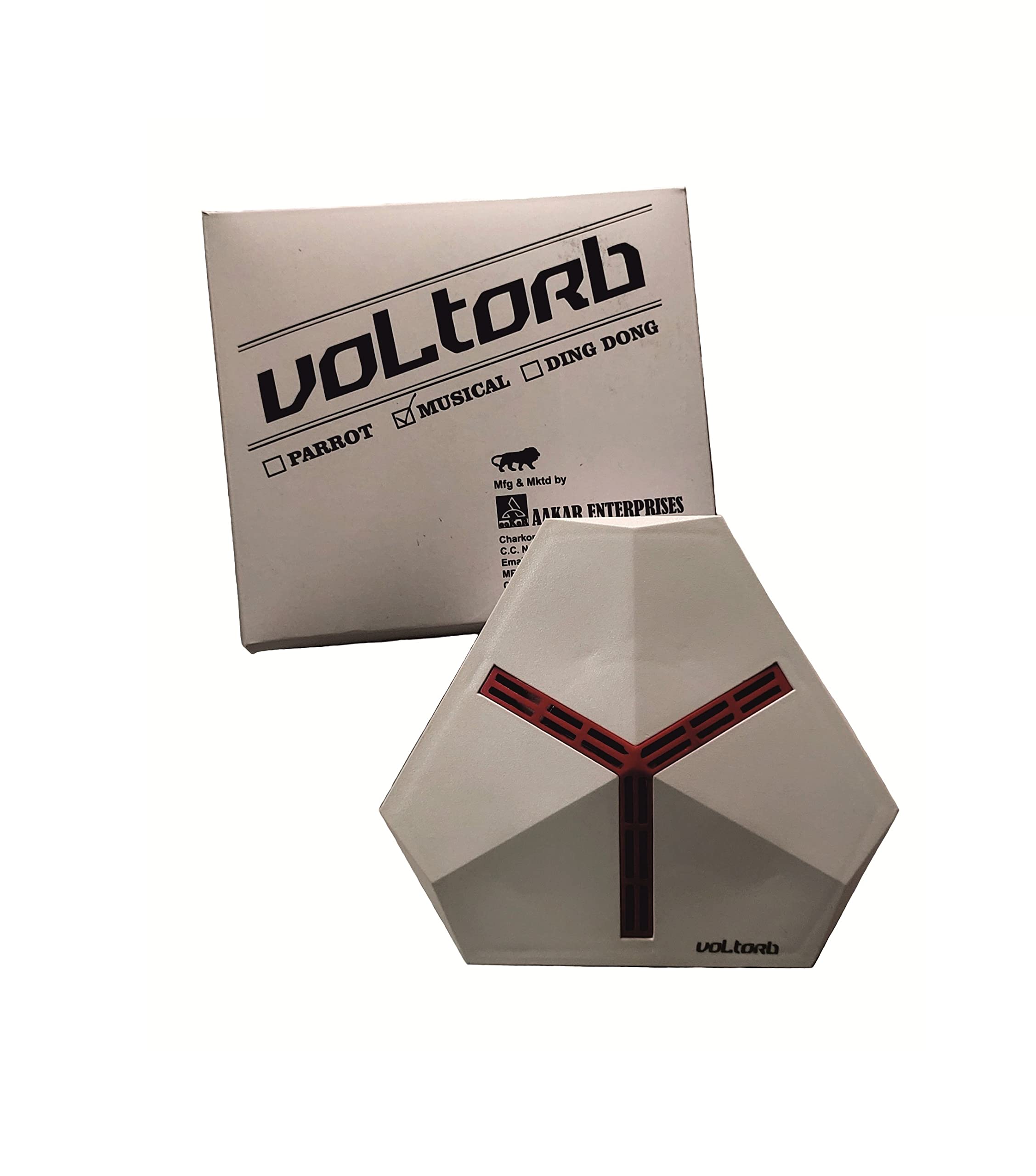 VOLtORb - Star Musical Model - GAYATRI Mantra Tune Musical Door Bell (1 Tunes) - Matt Finish - White Color, Material Plastic - 1 Piece Wired Door Bell 1