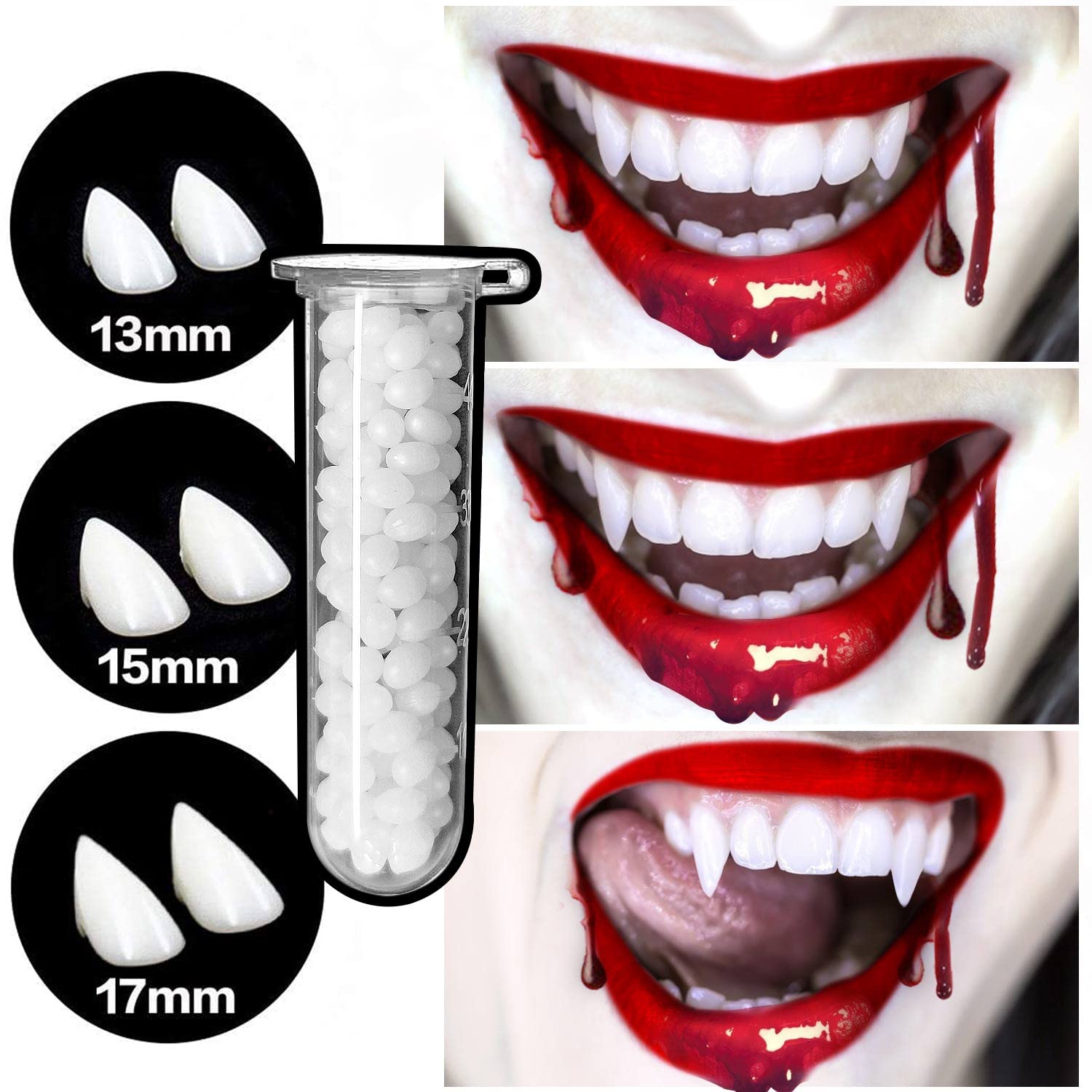 Buy TLPUHU Cosplay Vampire Fangs Teeth with Adhesive, Cosplay