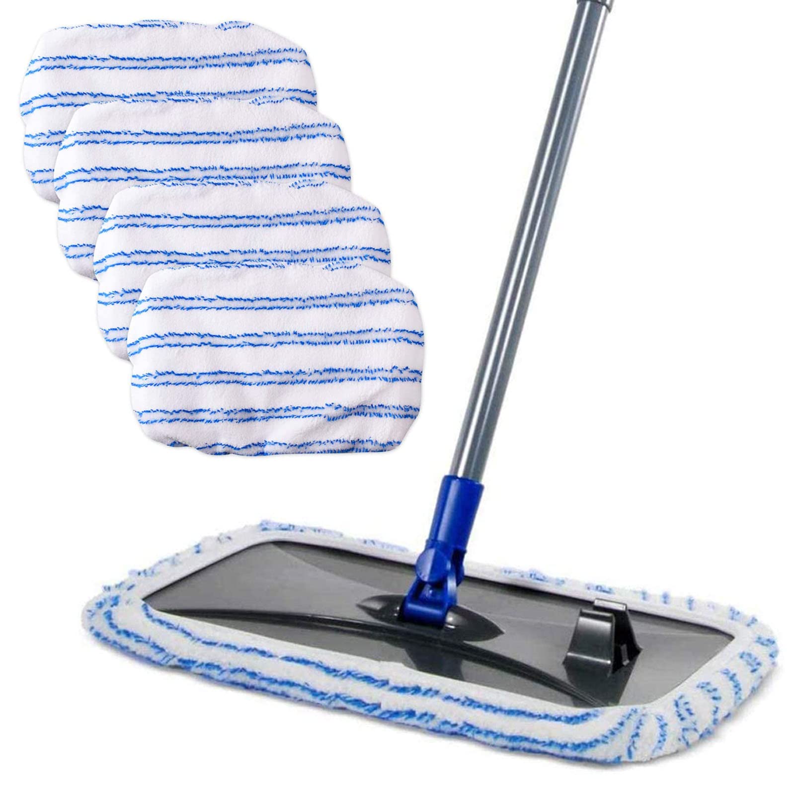 Tomkity4 Packs Microfiber Mop Refills for Hardwood Floor'N More Microfiber Mop 15x8 Inches Mop Heads
