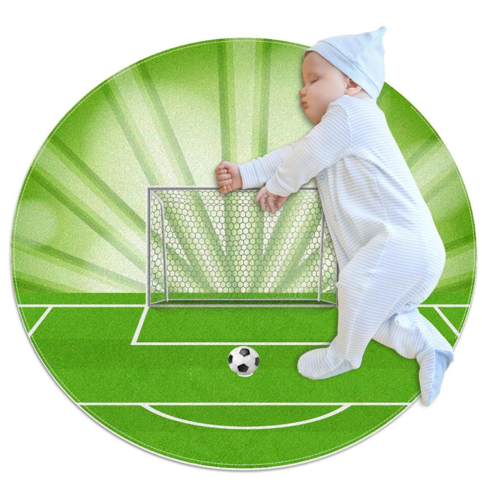 Tapis de cuisine rond 80cm : tapis de sol circulaire anti-taches pour salle à manger