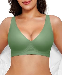 Popilush Wireless Bras Women Seamless No Underwire Push Up Bra Supportive Deep V Bralette Everyday Comfortable T-Shirt Bra - Amazon product rated Grade A