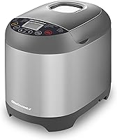 Elite Gourmet EBM8103SS 2lb Bread Maker - 19 Programs, 3 Loaf Sizes, Gluten-Free, Stainless Steel, Delay Timer
