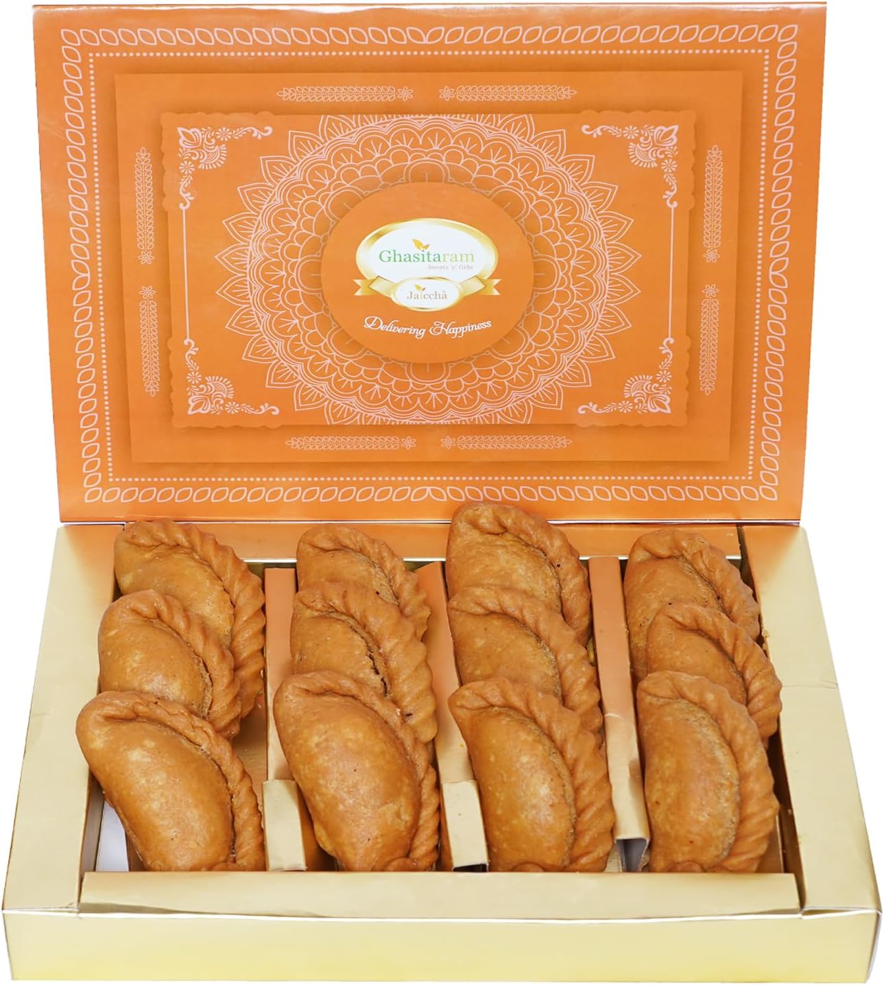 Ghasitaram Gifts Holi Sweets Healthy Wheat Gujiya Box (400 g)
