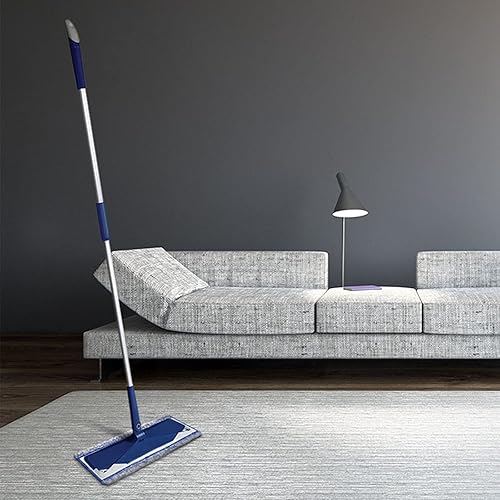 Miniatura 7 de Almohadilla de microfibra de repuesto, 18 x 6 pulgadas, reutilizable, paño de trapeador plano húmedo y seco para el hogar, hotel, oficina, repuestos