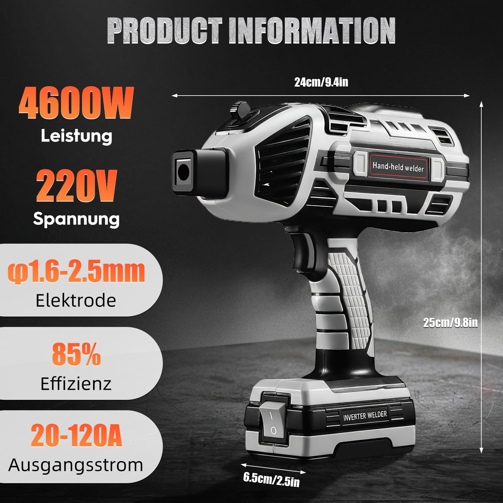 Dispositivo de soldadura por arco eléctrico con 20 varillas y guantes, juego de soldadura eléctrica, dispositivo portátil de 220 V, ajuste de corriente variable de 6 niveles para soldadura de 3/32-1/8
