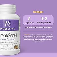 Vista 3 de WomenSense AdrenaSense de Natural Factors, AdrenaSense, suplemento herbario para apoyo suprarrenal y alivio del estrés, vegano, sin OMG, 60 cápsulas
