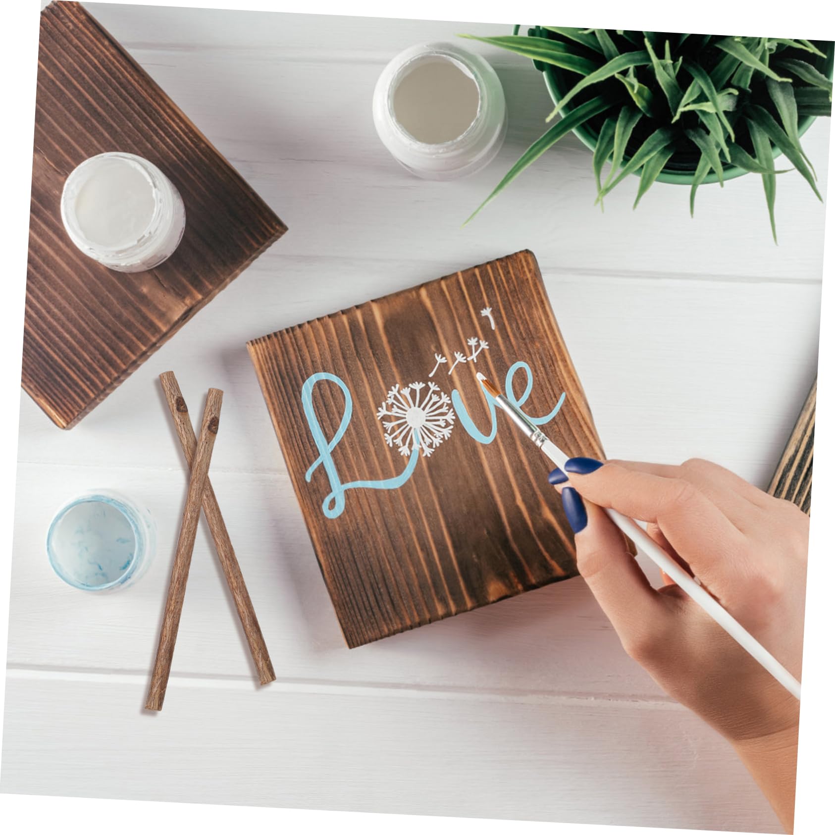 Veemoon 100piezas Palitos De Madera Para Manualidades y Decoración De Unidades Diámetro Para Pintar y Crear Props Fotográficos