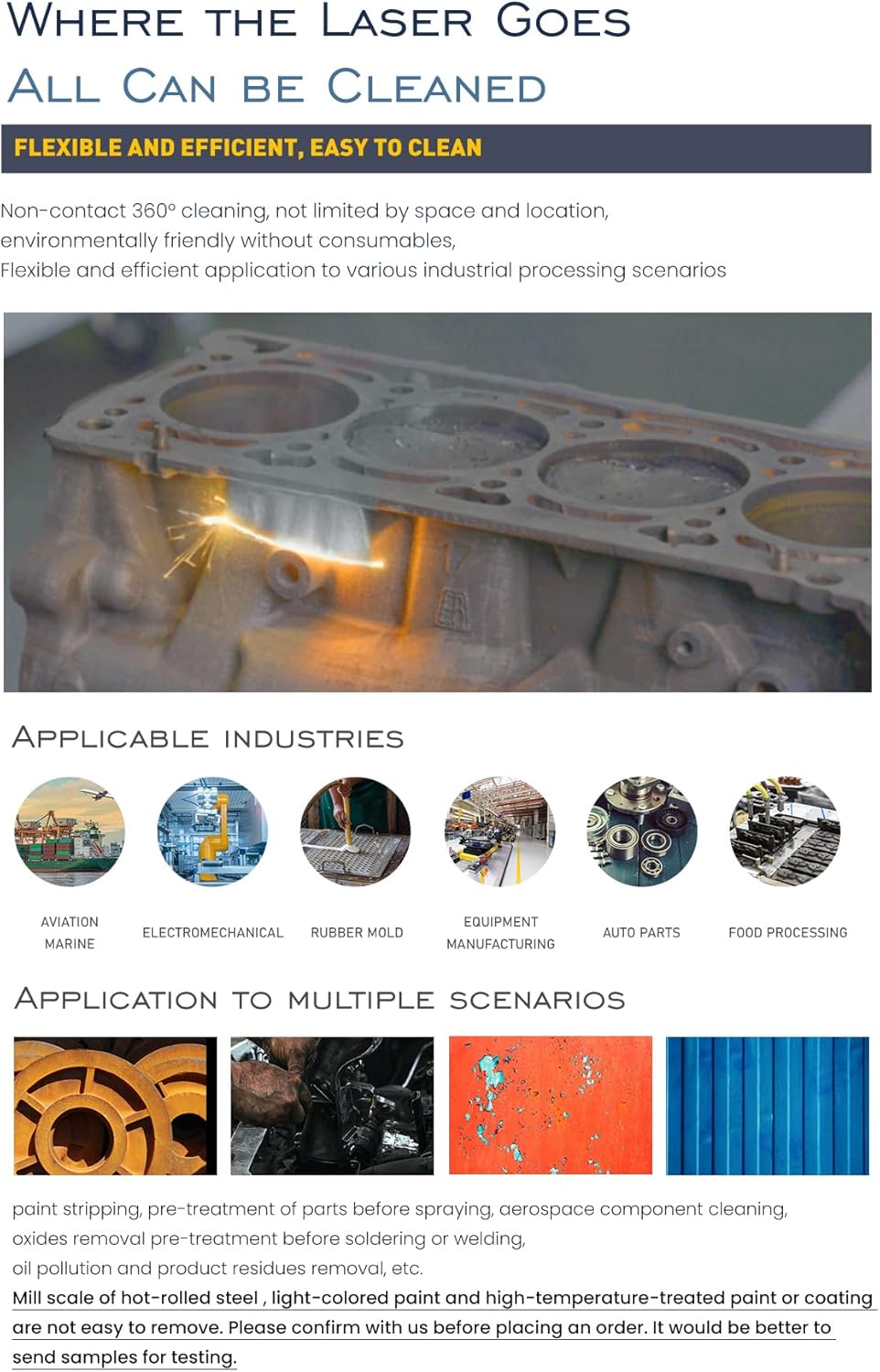 Laser Cleaning Machine 3000W 220V Double-Wobble Intelligent Laser Gun 400mm Scanning Width 0.39mW Class 1 Continuous Cleaning For Metal Paint, Oil, Rust Removal