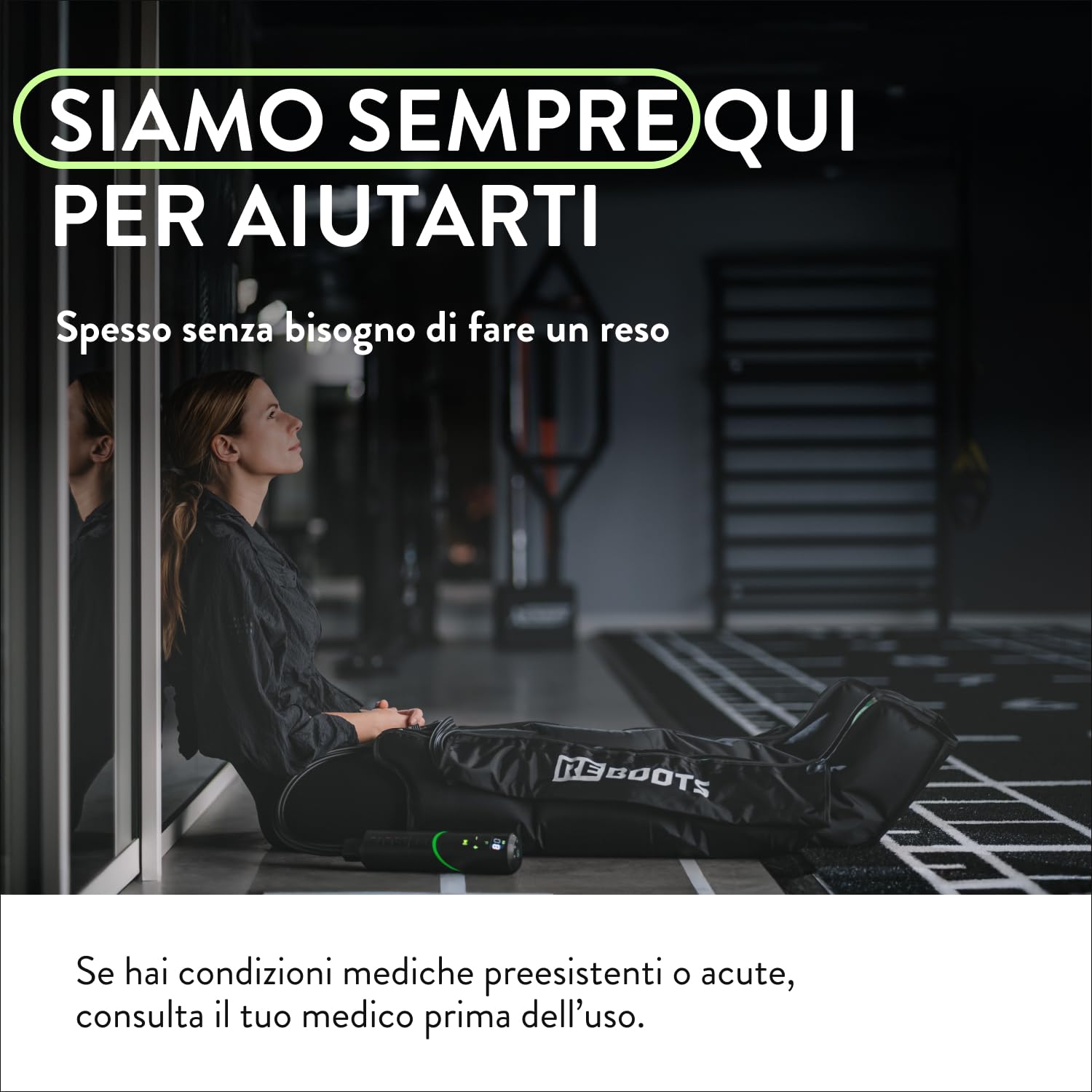Go Lite Boots - Massaggiatore per gambe | 180 mmHg | 4 camere sovrapposte | per casa e in viaggio | recupero muscolare | L