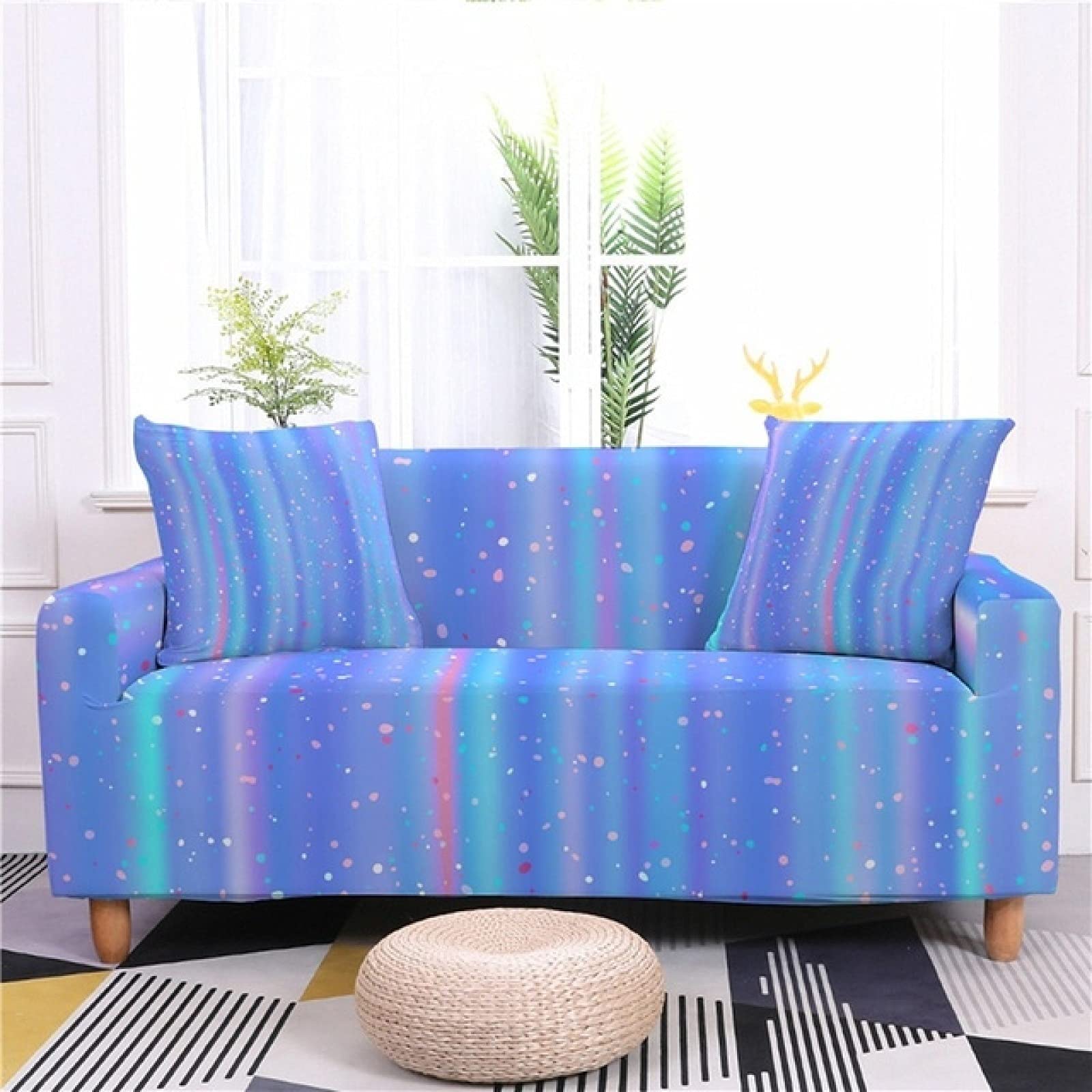 3D Armchair Sofa Covers For Living Room Elastic Marbling Couch Cover Slipcover Sectional Corner Stretch Sofa Covers 1/2/3/4-Seat