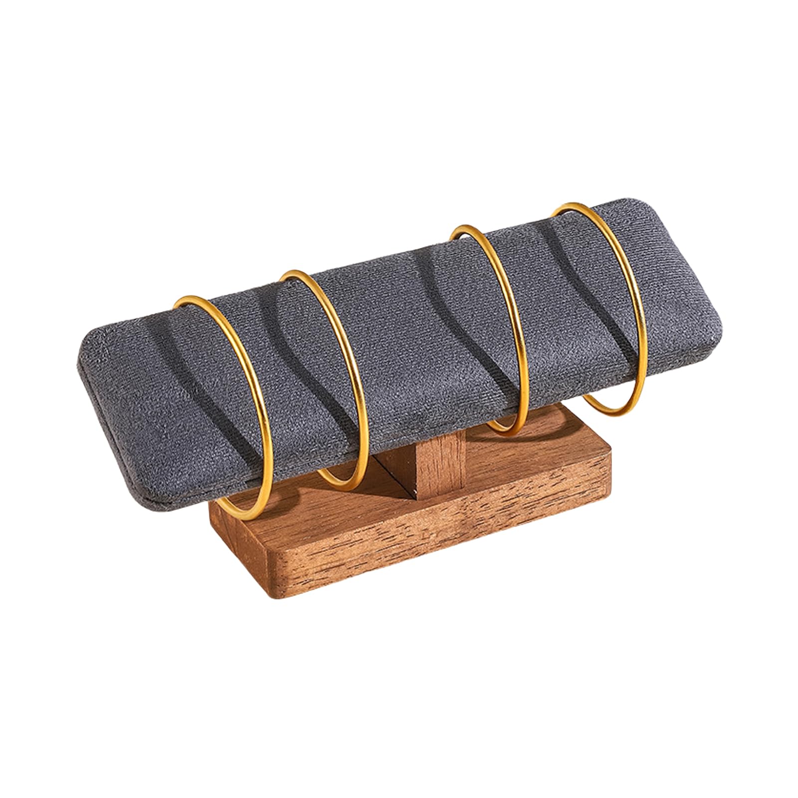Wooden Base Jewelry Holder Elegant Storage Stand for Bracelet and Hair Band Watch Display Rack Home Wooden Jewelry Organizer, フリーサイズ