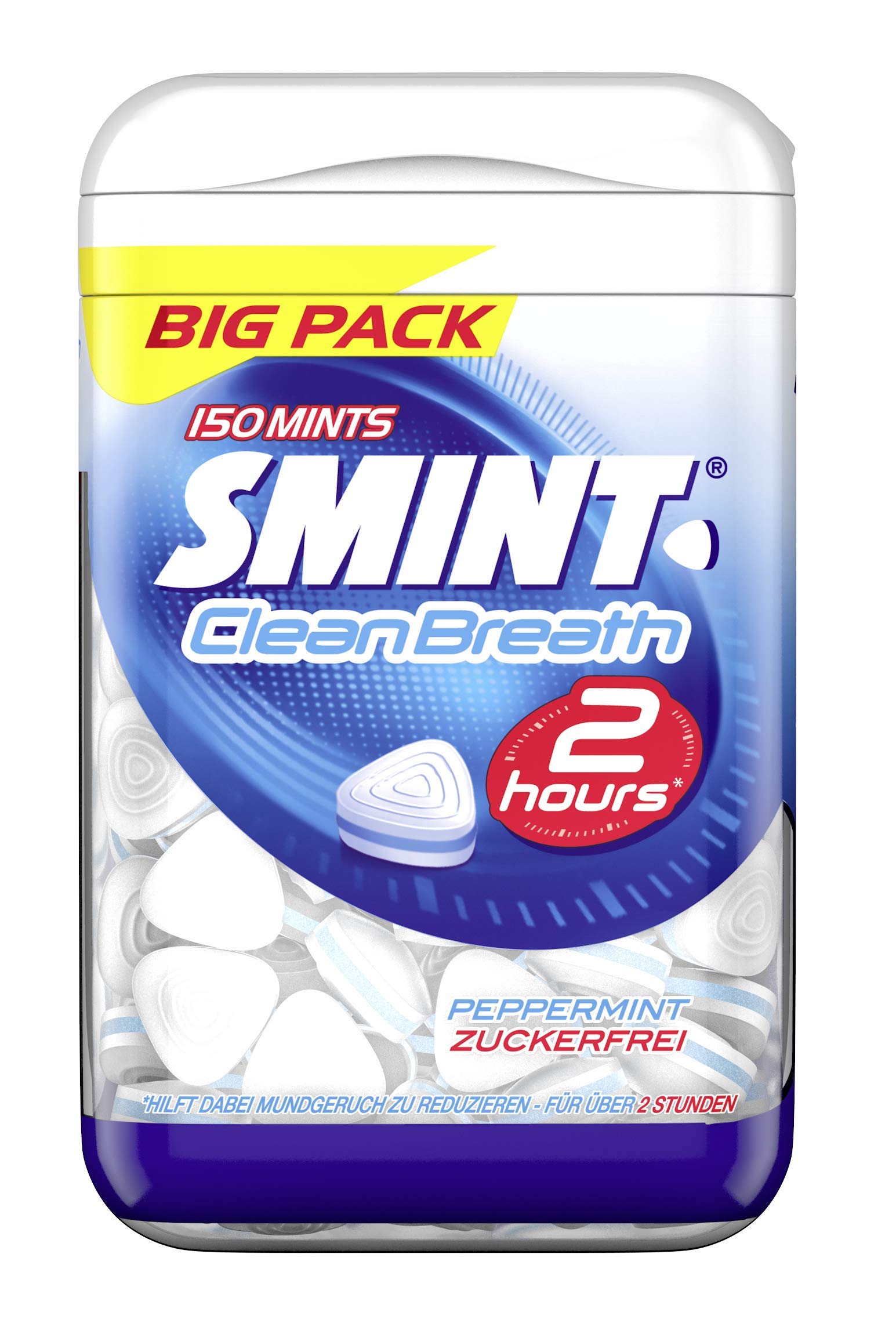 SMINT 2H Clean Breath Peppermint & 2 hours Peppermint, 12 Metall-Dosen mit Pfefferminz-Pastillen, zuckerfreie Mints für ein frisches Mundgefühl für mehr als 2 Stunden, 12 x 35g