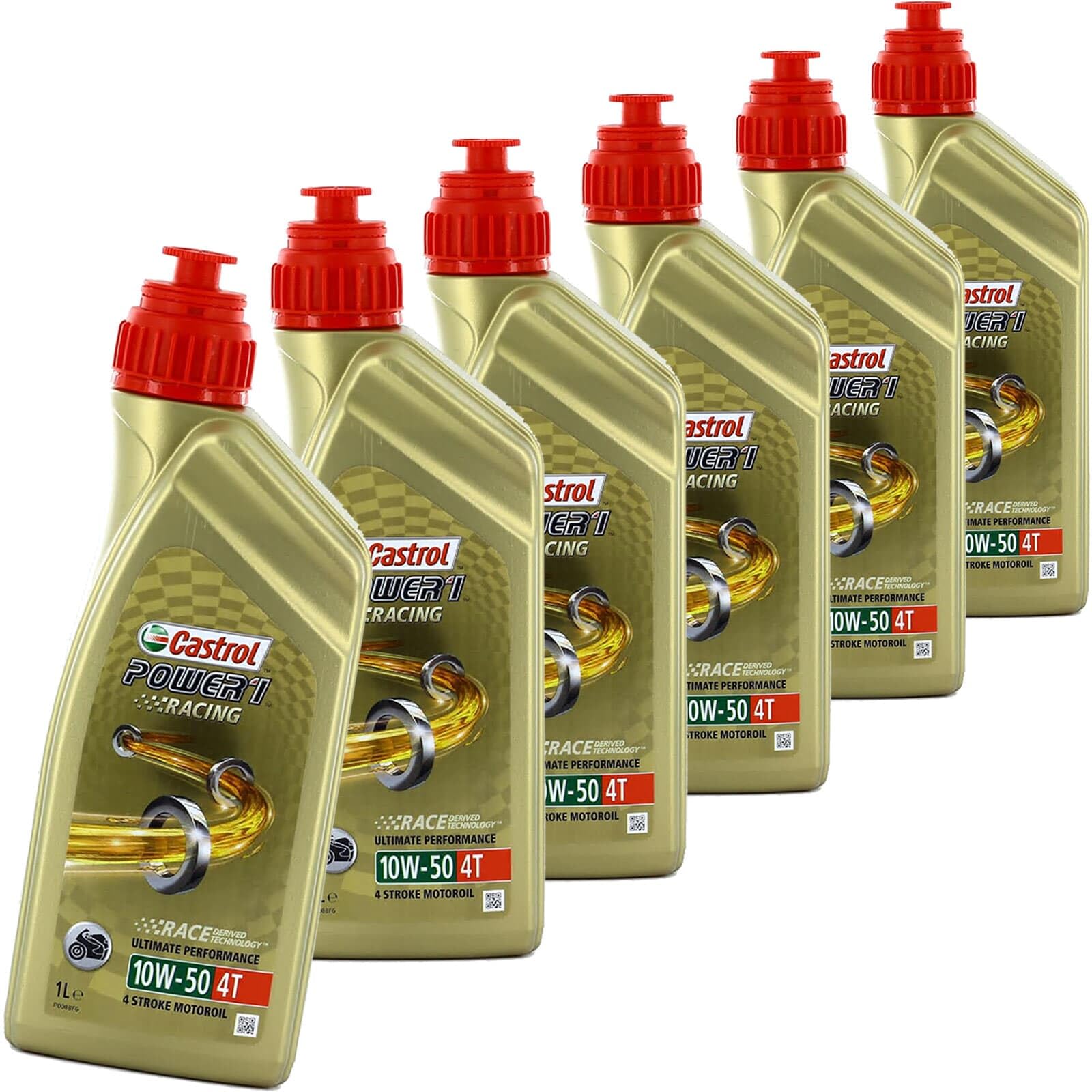6x 55832 Motoröl (1 L) | 15F599 (vollsynthetisch, Api Sl, Jaso Ma-2), POWER1 Racing 4T 10W-50 POWER1 Ultimate 4T 10W-50
