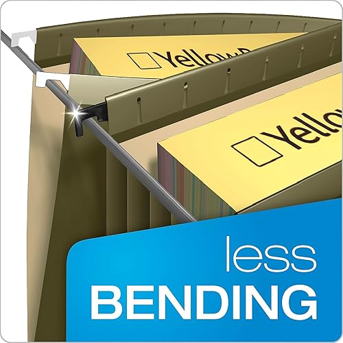 Vista 4 de Pendaflex SureHook - Bolsillos colgantes reforzados con capacidad adicional, tamaño carta, verde estándar, 4 unidades (09217)