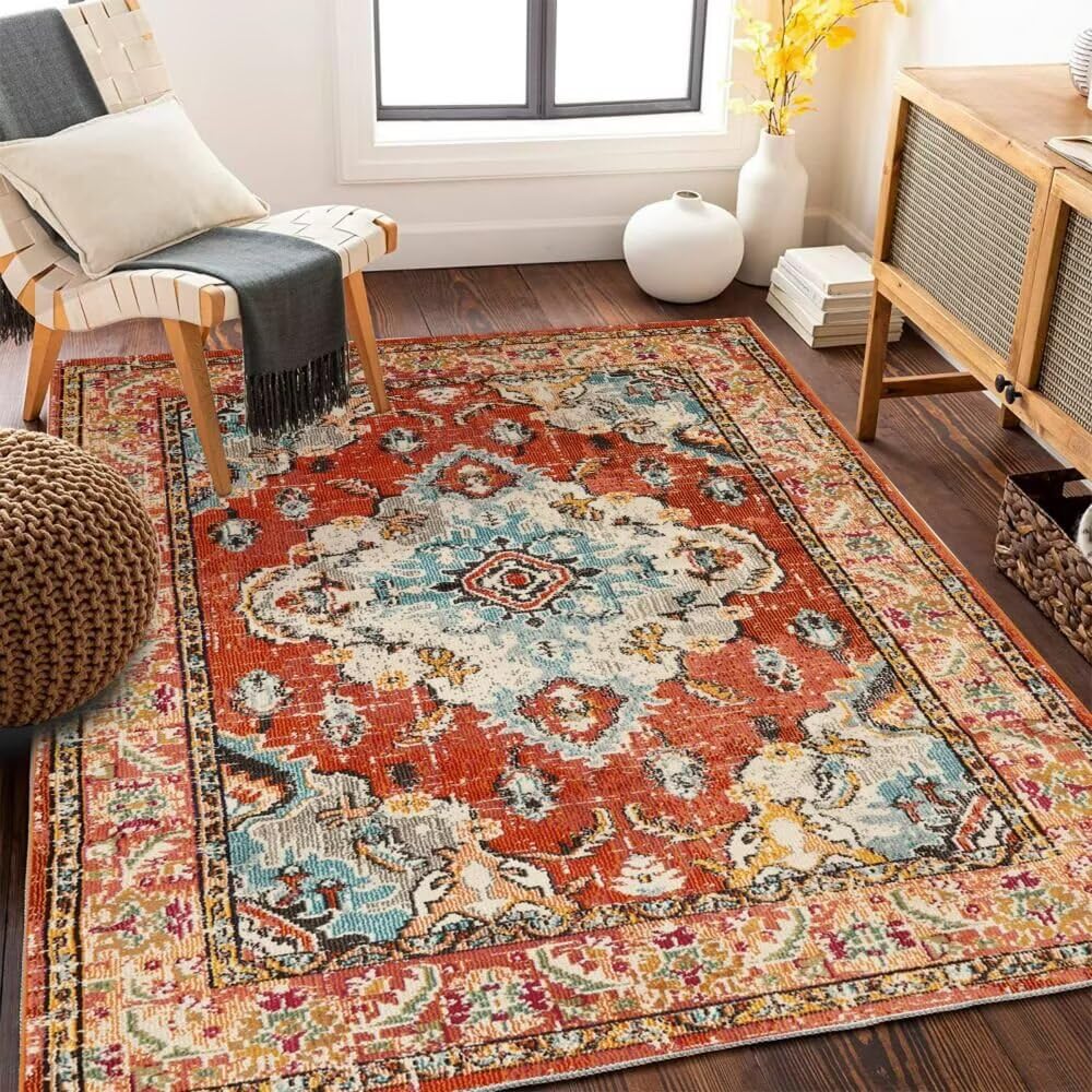 Accessoires chambre decoration de luxe avec ce grand tapis rétro et durable 90x200