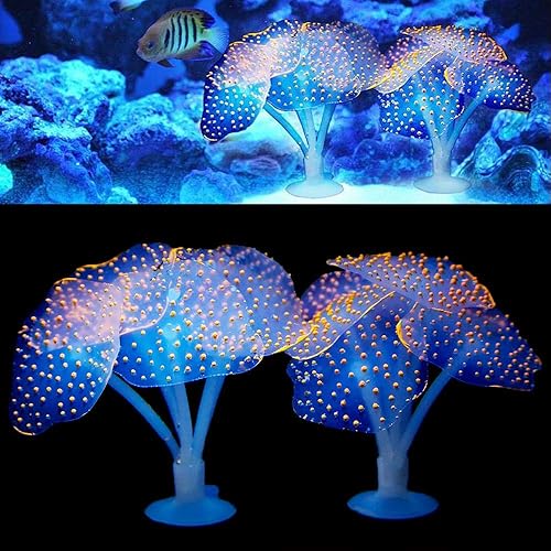 Miniatura 5 de Planta artificial de coral Saim con efecto reflectante, adorno decorativo para acuario