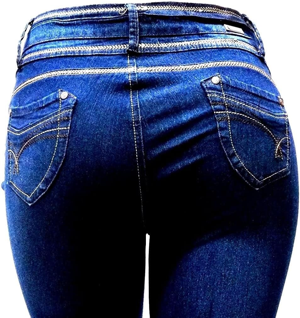Jack David Womens Plus Size Denim Skinny Jeans Destroy Stretch Ripped Distressed Pants - Image 5