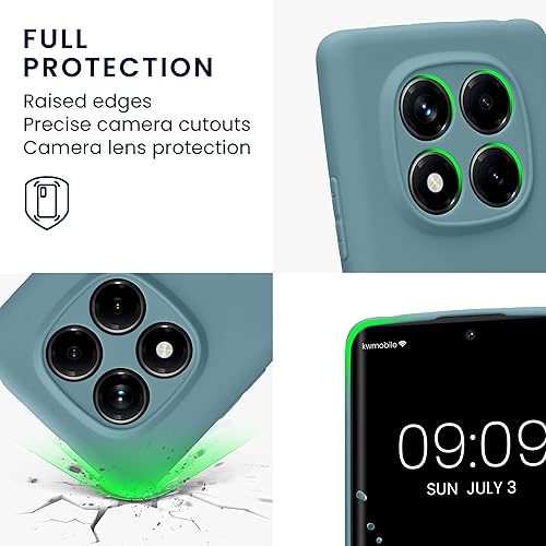 Vista 894 de kwmobile Funda compatible con Xiaomi Redmi Note 11 / Note 11S - Funda protectora de silicona TPU suave y delgada - Azul Báltico Azul (Baltic Blue)