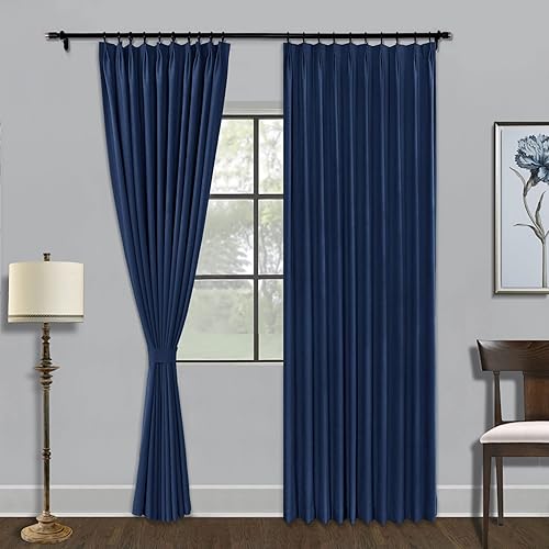 Miniatura 21 de Fcosie Cortina opaca para dormitorio, paneles de cortina con textura de lino, cortinas plisadas para oscurecer la habitación, bloqueo de luz, Verde