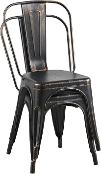 Outdoor Metal Bar Stools Waterproof & Rustproof, Designed for Patio/Deck Bars, Stackable for Storage