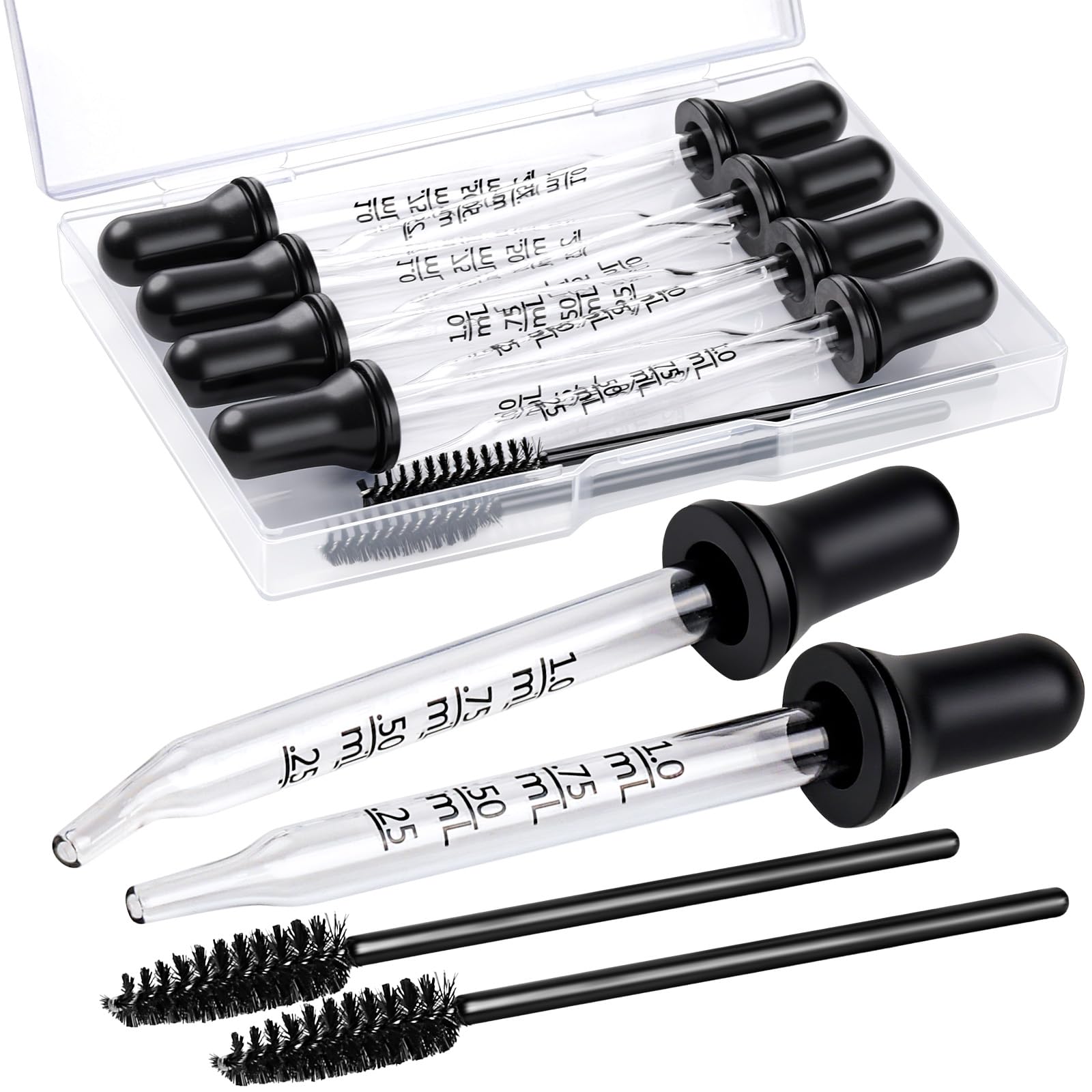 Teenitor 10pcs Eye Dropper 8pcs Glass Pipettes Dropper and - refillable containers | Mubboo