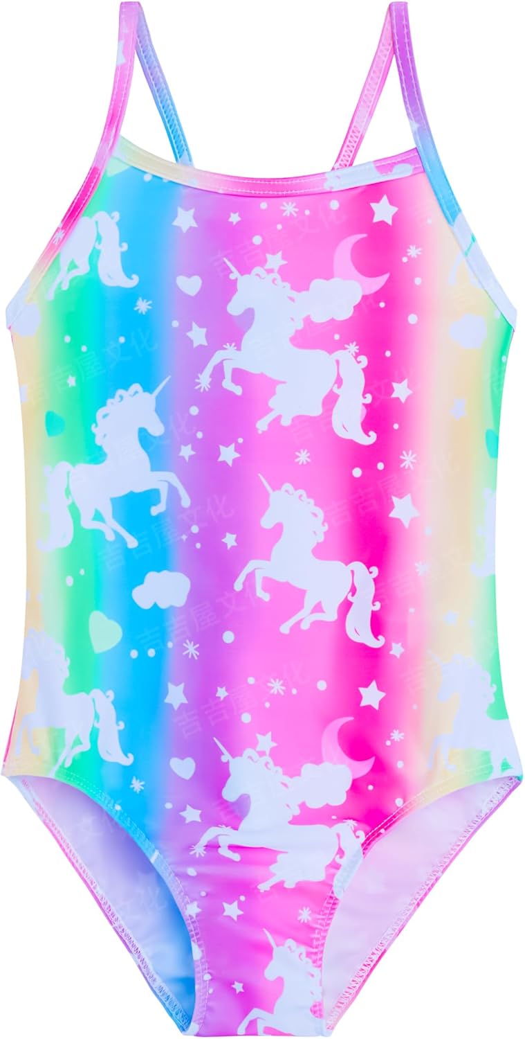 Girls Swimsuit One Piece Bathing Suit Kids' Swimwear Quick Dry Summer Beach