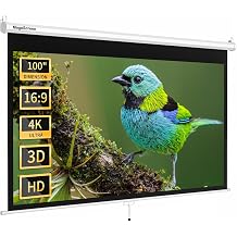 100 Inch 169 Manual Pull Down Projector Screen HD 4K
