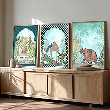 kotart Indian Traditional Wall Art Home Decoration Madhubani Painting Vastu Peacock For Living Room Bed Room Hotel Wall Decor Digital Reprint Set of 3 (13X17 inch)